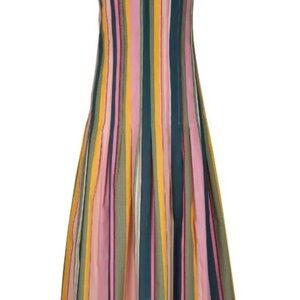 Akris Punto Multicolor Striped Maxi Dress